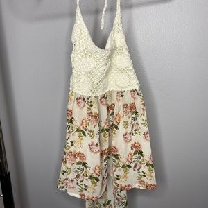 Backless floral top